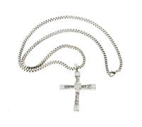 MENS SILVER CROSS NECKLACE PENDANT RAPIDE ET FURIEUX FILM DOMINIC TORETTO