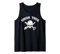 Mens Skull Skilled Labor Day Construction Worker Union Thug Débardeur
