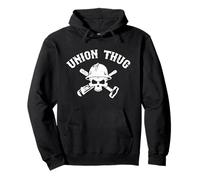 Mens Skull Skilled Labor Day Construction Worker Union Thug Sweat à Capuche