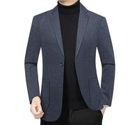 Mens Slim Fit Blazers Navy Blue Casual Lapel Business Sport Coat Classic Versatile Suit Coat for Social Events(3XL)