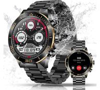 Men's Smart Watch, 1.43 Inch Amoled Watch Bluetooth Call Ip68 Waterproof 130+ Sports Modes, Smart Bracelet Smartwatch Sleep Monitor Heart Rate Pedometer For Android Ios