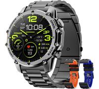 Men's Smart Watch 1.52 Inch Hd Screen Smartwatch, 500 Mah Battery And 114+ Sports Modes, Military Smart Watch With Heart Rate/Spo2/Sleep Monitor And Flashlight For Android Ios