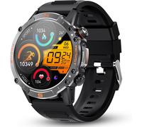 Men's Smart Watch: Robust And Waterproof Military Smart Watch With 1.43 Inch Amoled, Smartwatch With Pedometer 410 Mah Battery, 120 Sports Modes, Compatible With Android/Ios (Black)