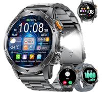 Men's Smart Watch With 1000 Mah Battery 1.75 Inch Amoled Screen/Calls/Led Lamp, 120+ Sports Modes, Calories/Spo2/Heart Rate/Sleep Ip68 Waterproof Smartwatch Android Ios