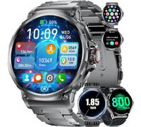 Men's Smart Watch With Bluetooth Call, 1.85 Inches Hd Large Screen Smartwatch For Android Ios, With 3 Bracelets/800 Mah Battery, 24/7 Health Monitoring, 100+ Sports Pedometer Calories, Waterproof 5at