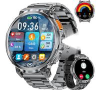 Men's Smart Watch With Bluetooth Call/730 Mah Battery, 1.85 Inch Hd Large Screen Smartwatch With Flashlight, 100+ Sports Pedometer, Ip68 Waterproof For Android Ios