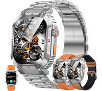Men's Smart Watch With Bluetooth Calls, 2.02 Inch Smartwatch With 100 + Sports Modes/Music Player/Heart Rate/Female Function/Sleep/Spo2 For Android Ios (Silver)