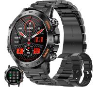 Men's Smart Watch With Bluetooth Voice Assistant Calling 1.39 Inch Smartwatch With 123 Sports Modes / Music Player / Heart Rate / Sleep / Spo2 For Android Ios (Black)