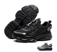 Men's Smash and Stab Resistant Work Safety Shoes, Composite Toe Shoes Sneakers for Construction,roofing,Work,Outdoor (Black,41)