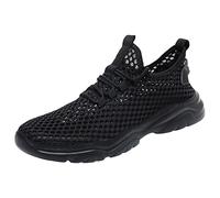 Men's Sneakers Lightweight Sport Athletic Shoes Men Sports Fashion New Pattern Summer Mesh Hollow Breathable and Comfortable Lightweight Lace Up Shoes Running Baskets D'Été