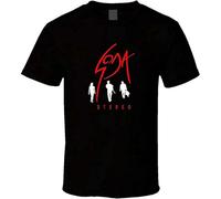Men's Soda Stereo Logo Shirt Black White Mens T-Shirts Black XXL