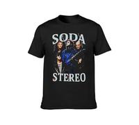 Men's Soda Stereo Unisex Tee T-Shirts Black XXL
