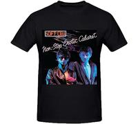 Men's Soft Cell Non Stop Erotic Cabaret Relaxed Fit Cotton Round Neck T Shirt T-Shirts Black 3XL
