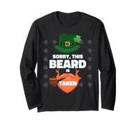 Mens Sorry This Beard is Taken St Patrick Day Beard Manche Longue