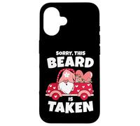 Mens Sorry This Beard is Taken Valentine's Day GNOME Beard is Taken Beard Coque pour iPhone 16