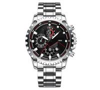 Mens Stainless Steel Watches - Big Face Wrist Watch, Luminous Timing Tool, Waterproof Design Feature, Durablee Scratch Resistant Building | Elegant Business Leisure Style, Comfort Adjustable Strap, B