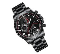 Mens Stainless Steel Watches - Large Face Wrist Watch, Luminous Timing Feature, Water Resistant Design, Scratch Resistant Durablee Build | Stylish Business Leisure Accessory, Adjustable Comfortable