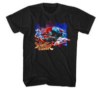 Men's Street Fighter Alley Fight Slim Fit T-Shirt Medium Black BlackX-Large