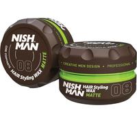 Men's Styling Wax 08-Matte 150g-Vanilla Fragrance-Natural Matte Finish-Strong Hold-Aqua Wax Hair Clay-Long Lasting Control & Definition