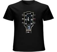 Men's Summer T Shirt Ace Frehley's Headstock of His Signature Guitar Men's Short Sleeve Tee Summer Tops Black M