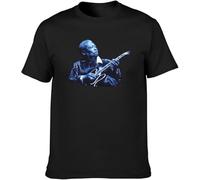 Men's Summer T-Shirt B.B. King Stage Pic Image Worldwide Tour Hand Wash Recommended Black Manches Courtes(XX-Large)