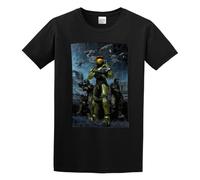 Men's Summer T-Shirt Halo 3 Master Chief Soft and Light Black M