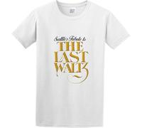 Men's Summer T-Shirt Last Waltz Logo Crew-Neck t-Shirt White Manches Courtes(3X-Large)