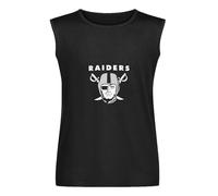 Men's Summer Vest Tank American Football Oakland Raiders Logo Men's Sleeveless T Shirt Casual Tops Clothing Black XL