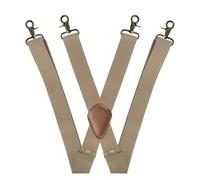 Mens Suspenders for Seniors - Four-Clip Straps | Heavy Duty Elastic Pants Suspenders with Clips | Adjustable Jeans Braces Clothing Accessories for Construction Work Wedding Work Hiking