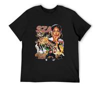 Men's Sza Printed Graphic Tee Sza Good Days T-Shirt Rap Hip-Hop T-Shirt Graphic Unisex Tee Shirt Black S