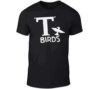 Mens T Birds T-Shirt Funny Retro Musical 70S Joke Grease Fancy Dress Fashion Black 3XL