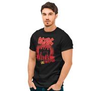 Men's T-Shirt AC/DC UKPWR UP Print, Black, Size Large