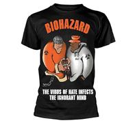 Mens T-Shirt Biohazard The Virus of Hate Short Sleeve Crewneck Tee Black XXL