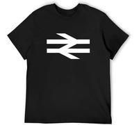 Men's T Shirt British Rail As Worn by Damon Albarn Arrows Train Black L