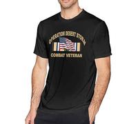 Men's T-Shirt Desert Storm Combat Veteran Men's Short Sleeve t-Shirt Sports T-Shirt Manches Courtes(XX-Large)