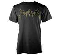 Mens T-Shirt Emperor Gold Logo Short Sleeve Crewneck Tee Casual Round Neck T Shirt Black XL