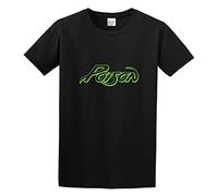Men's T-Shirt Fashion Poison Old School Logo Crew Neck Tops Tee Black S