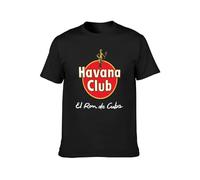 Men's T-Shirt Feel Soft Fashion Havana Club Graphic Soft and Light Black L