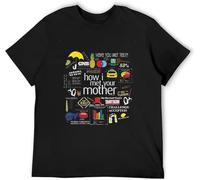 Men's T-Shirt Feel Soft How I Met Your Mother Mashup Classic Style White Manches Courtes(Small)