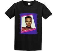Men's T Shirt Grace Jones Private Life Shes Lost Control Funk Personalized Crew-Neck t-Shirt Black Manches Courtes(Medium)