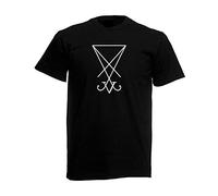 Mens T Shirt I Sigil of Lucifer I Seal of Satan Occult I Sayings Fun I Funny Size L