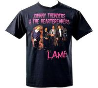 Mens T Shirt Johnny Thunders & The Heartbreakers Punk Rock USA .A.S.F. Black M