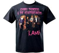 Mens T Shirt Johnny Thunders & The Heartbreakers Punk Rock USA L.A.M.F. Black L