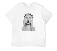 Men's T Shirt Mans Christina Aguilera for Liberation Gorgeous Tees Casual Short Sleeve T Shirt Novelty White L