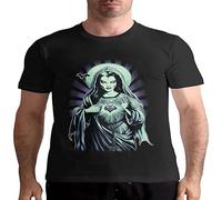 Men's T Shirt Mens Lily Munster Tops 100% Cotton Casual Tops Tees Black S