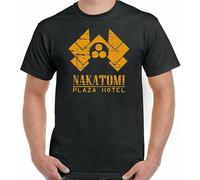Men's T-Shirt Nakatomi Plaza Hotel Mens Die Hard Inspired 90'S MovieBruce Willis Film Black Black M