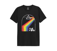Men's T-Shirt Pink Floyd Rainbow Pyramid Print, Noir, Size S