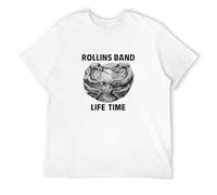 Men's T-Shirt Rollins Band Life Time en Rock Rock Band Black M