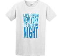 Men's T Shirt Saturday Night Live It's SNL Carefully Designed, Every Design is Just Right White Manches Courtes(3X-Large)