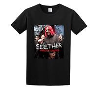 Men's T Shirt Seether Careless Whisper Button Closure Black XL
